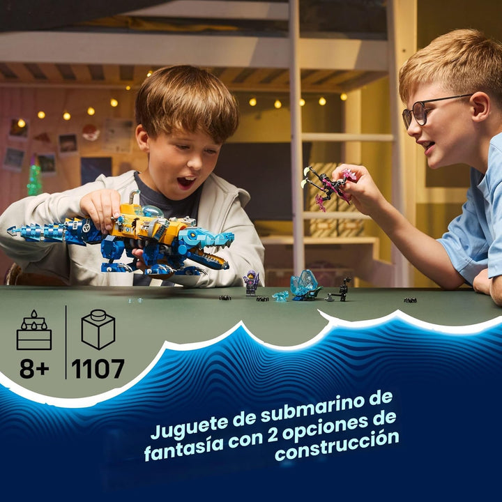 LEGO DREAMZzz - Juguete de construcción submarino de cocodrilo para...
