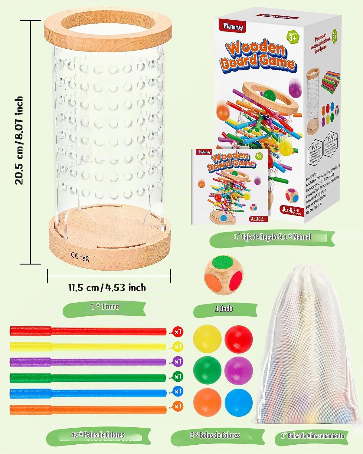 Juegos de mesa de madera para niños de 3 a 8 años, juguetes Montessori para