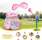 Tienda de campaña de princesa para niñas y niños, tienda de campaña desplegable con luz de estrella