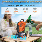 Honesorn - Ventilador recargable portátil de 20000 mAh de 11 pulgad...