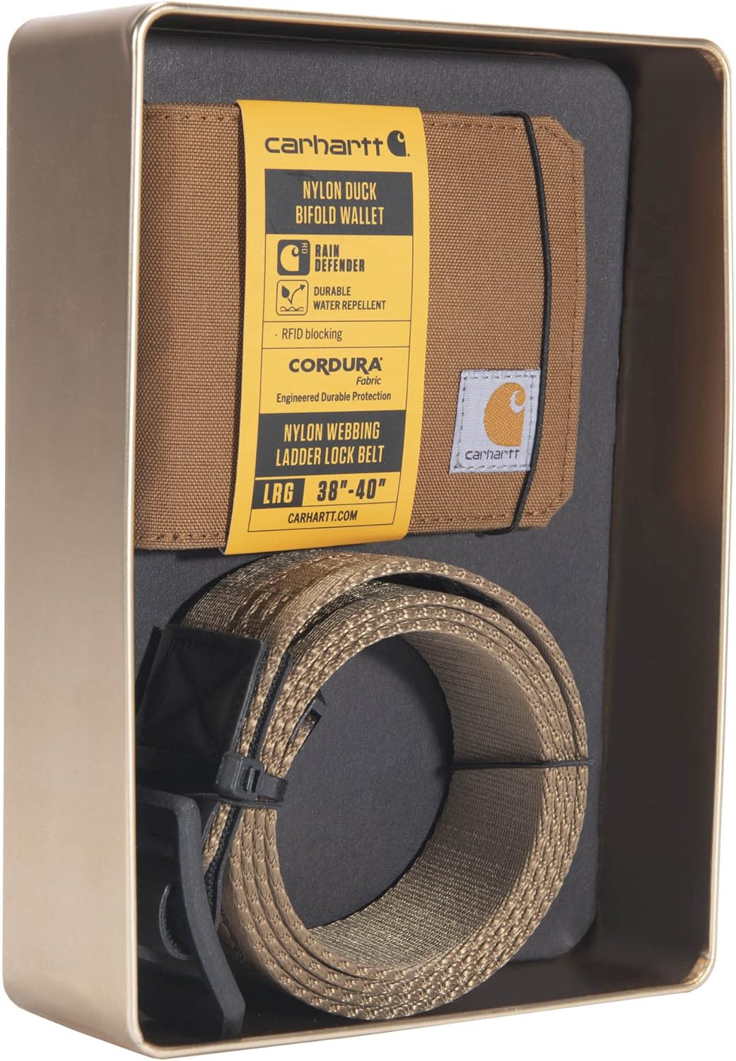 Paquete de regalo de cinturón y billetera Carhartt para hombre A000...