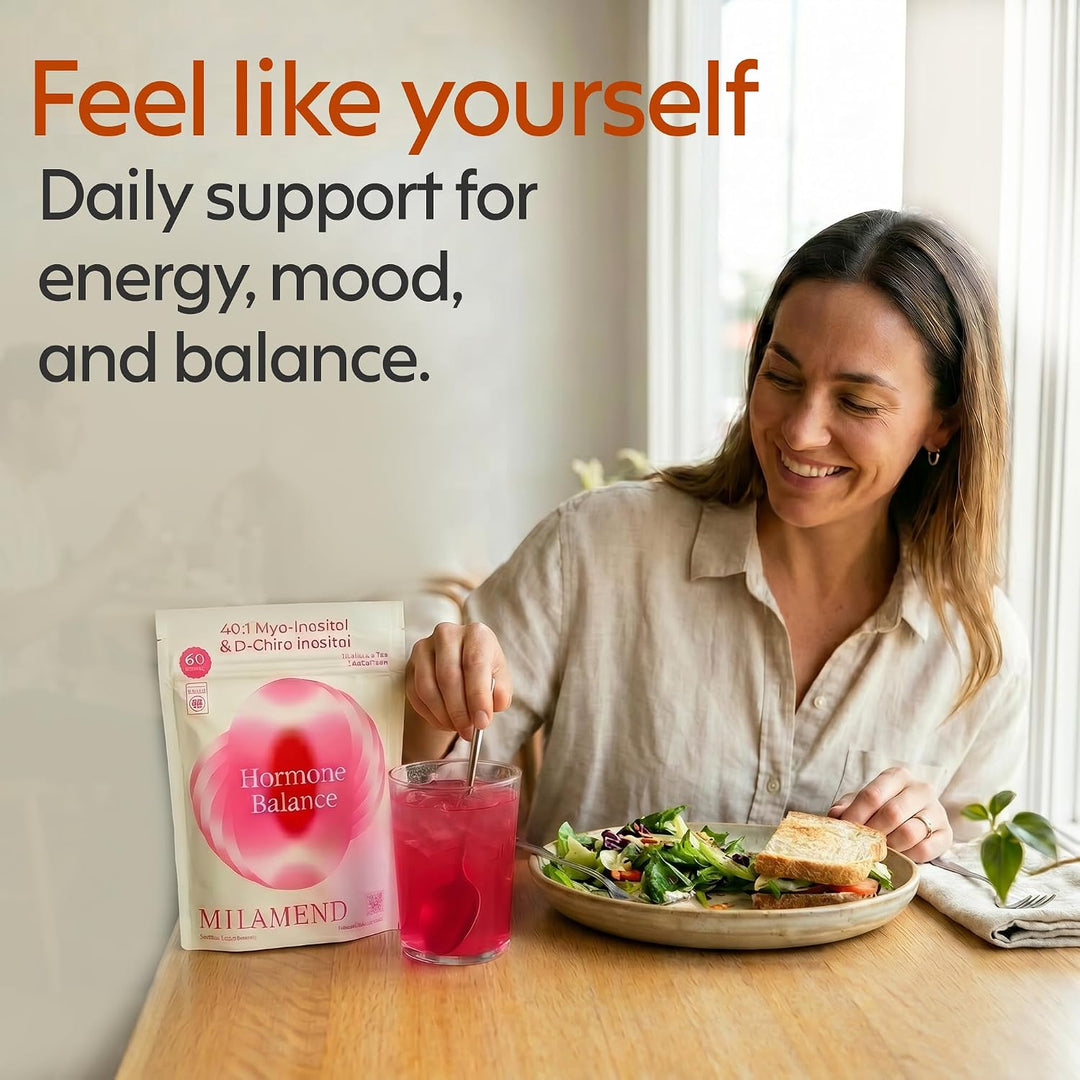 Milamend Equilibrio Hormonal para Mujeres 40:1 Myo-Inositol D-Chiro...