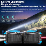 Banco de energía solar de 49800 mAh con manivela y 4 cables, cargad...