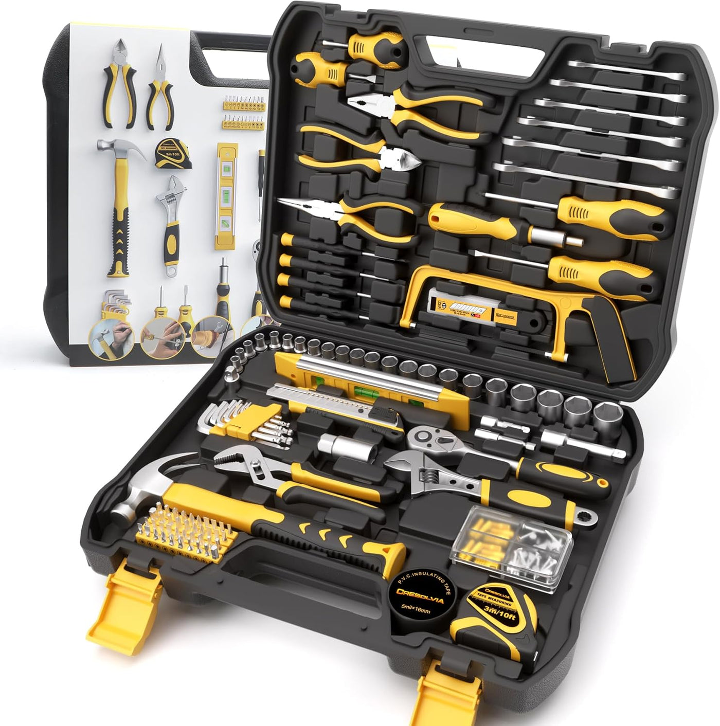 Kit de herramientas para el hogar 199 piezas juego de