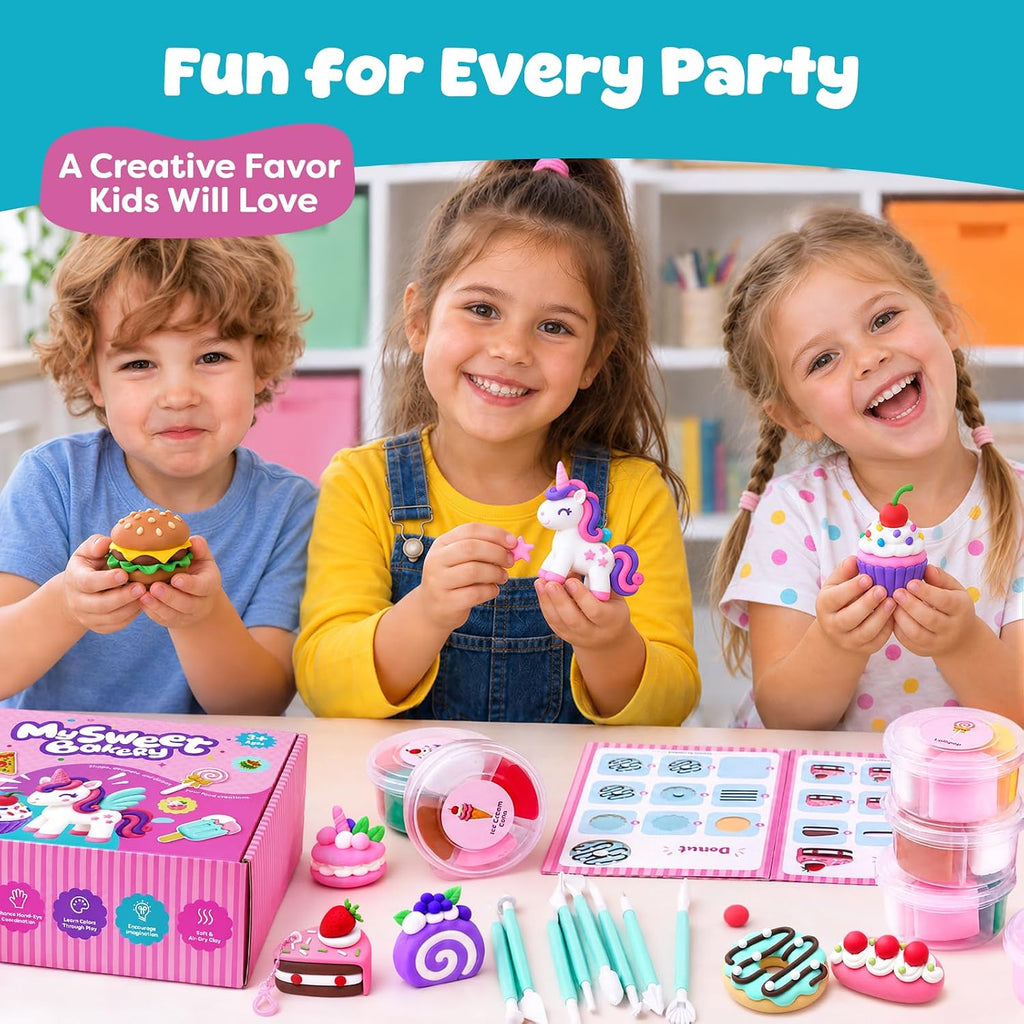 Kit de arcilla seca al aire para niños, juego de esculpir arcilla mágica