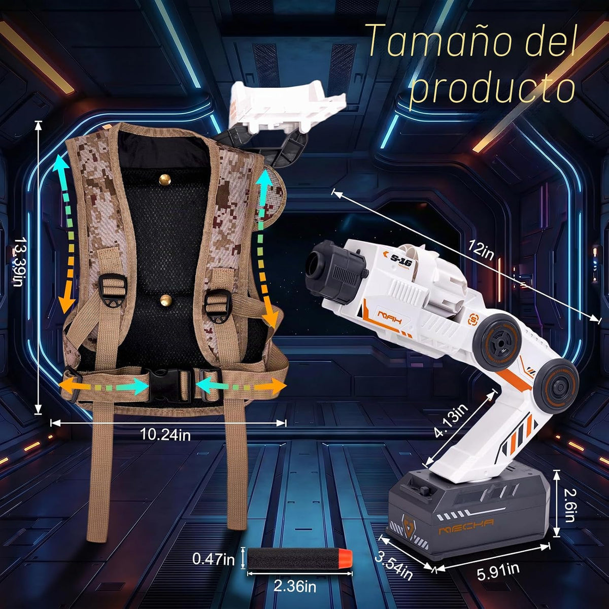 Pistola mecánica de seguimiento inteligente, control remoto, 30