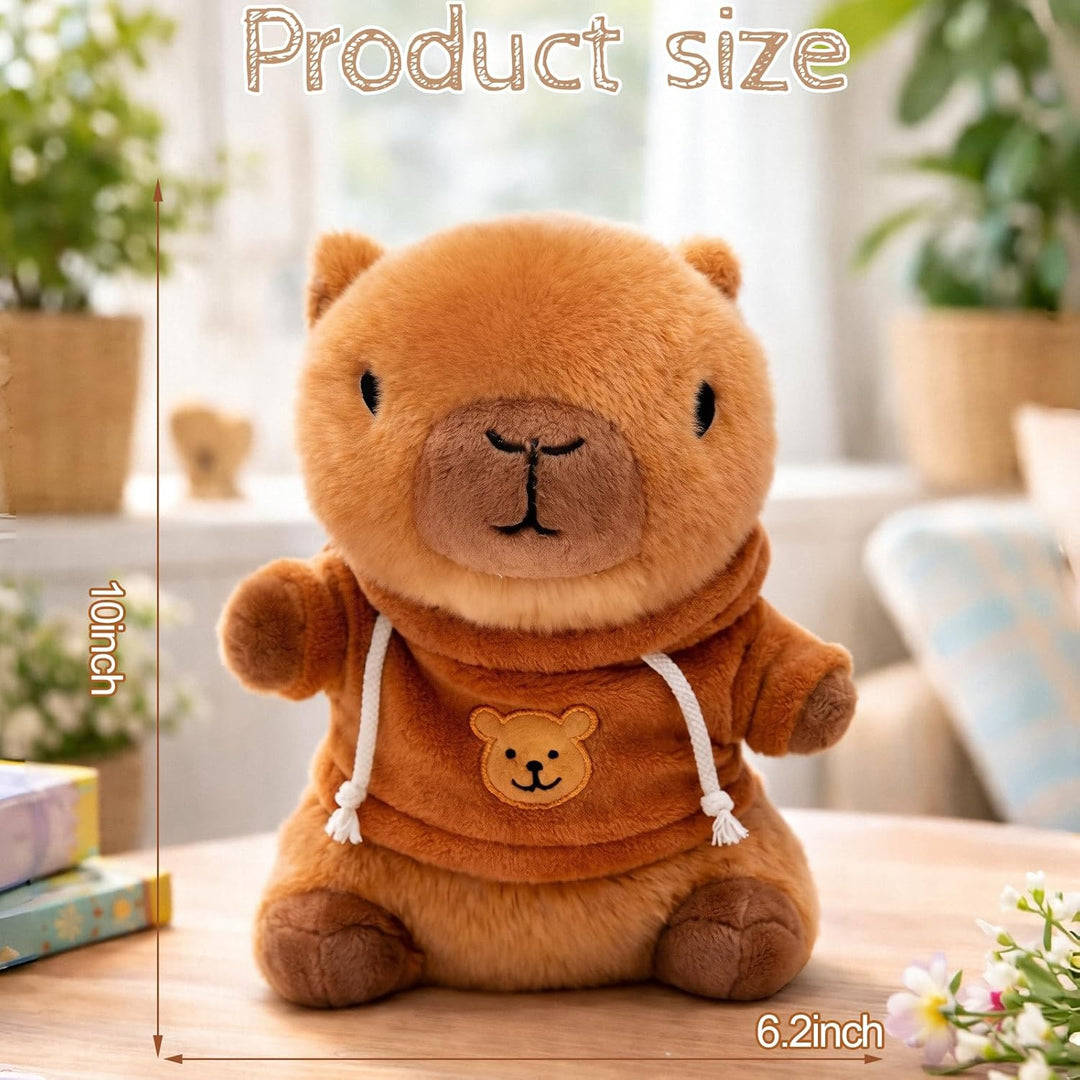 TITQWOP Peluche Capybara marrón de 10.2 pulgadas con 9 prendas y ac...