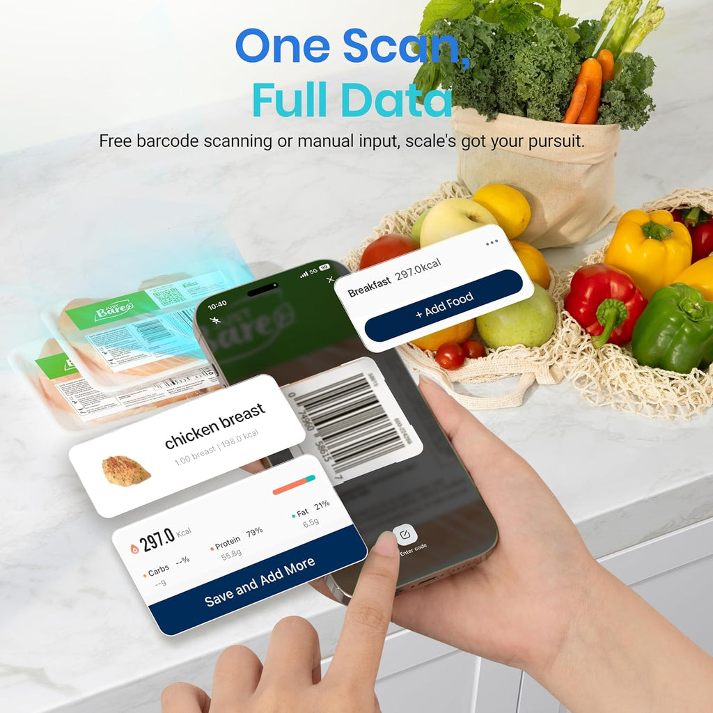 Etekcity Báscula de cocina de alimentos con calculadora nutricional
