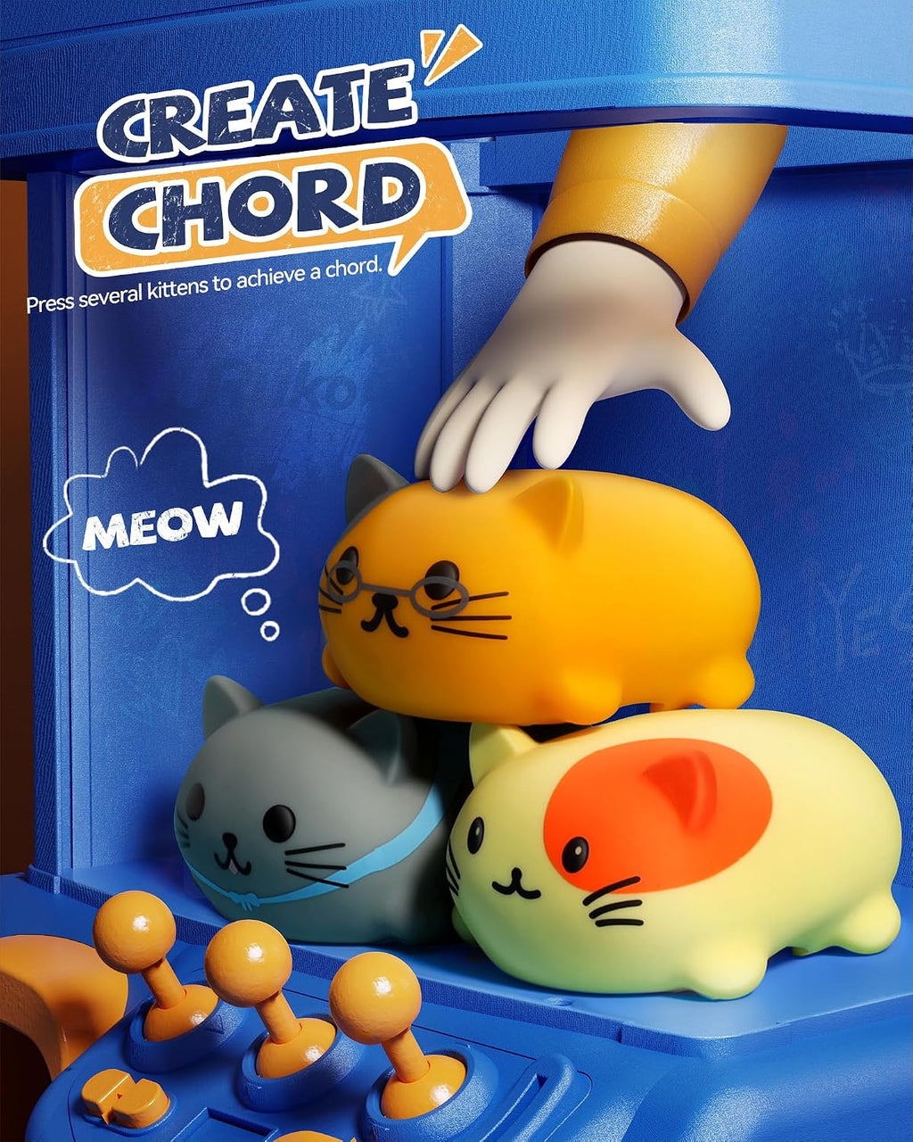 Ruko 1701 - Juego de teclado de piano musical de gato con lindo sonido de