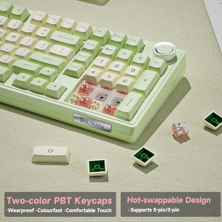 SOLAKAKA KI99 Pro - Teclado mecánico inalámbrico con interruptor si...