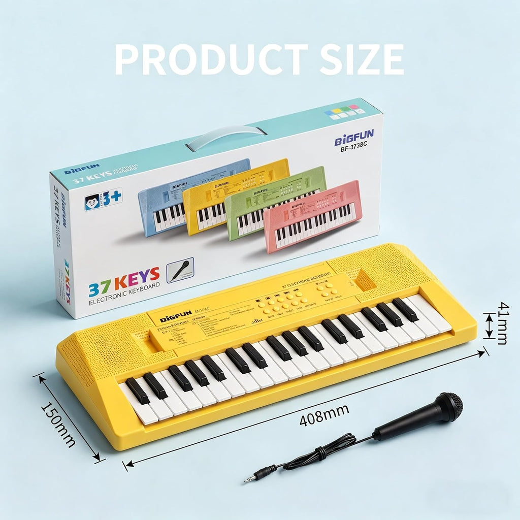 Piano infantil de 37 teclas con micrófono, teclado de música
