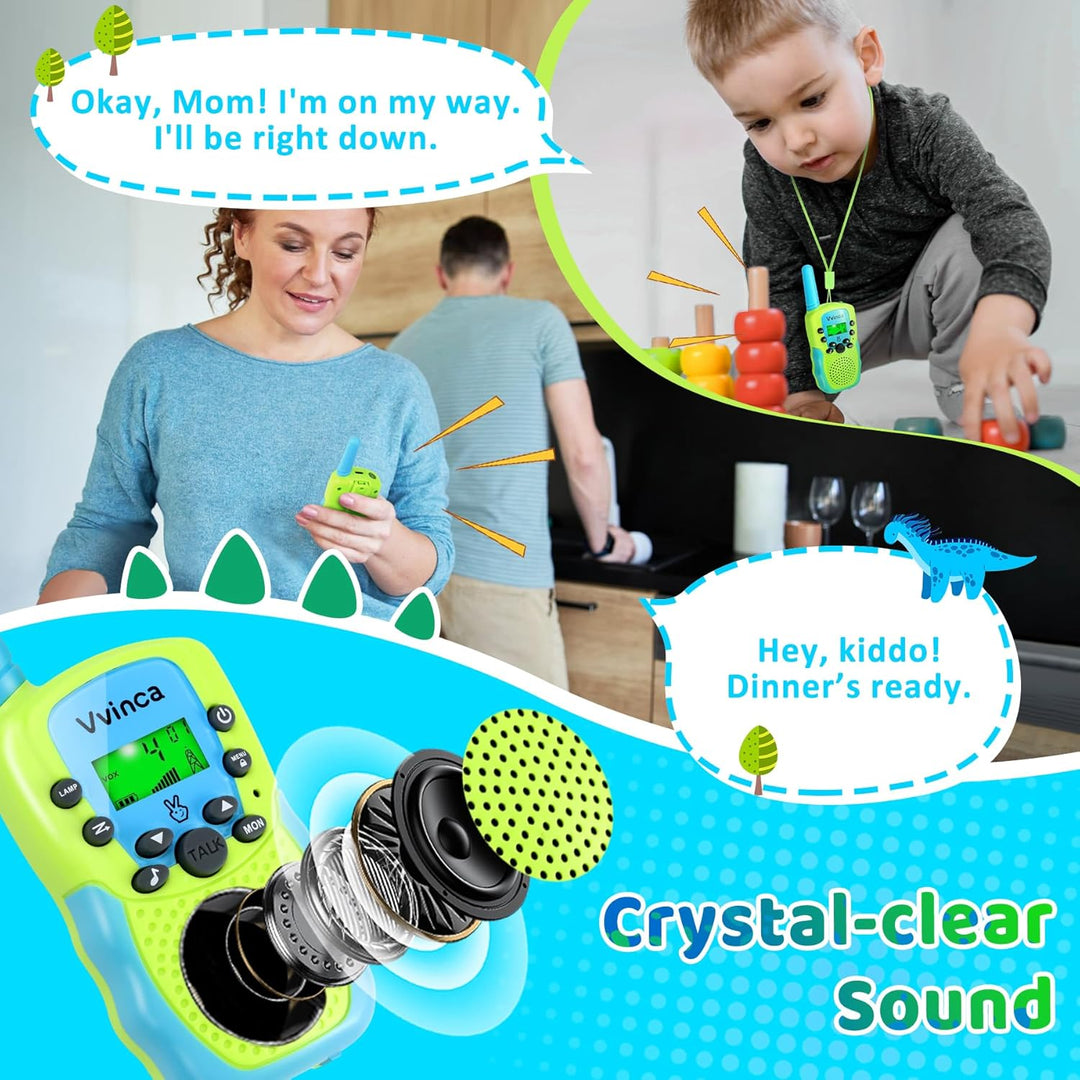 Vvinca Walkie Talkies para niños, juguetes recargables para edades...