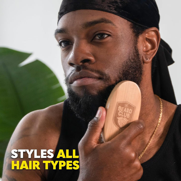The Beard Club Juego de regalo de cepillo, peine y tijeras para el...