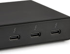 Amazon Basics Estación de acoplamiento Thunderbolt 4, soporte de pantalla dual 4K a 60Hz, entrega de energía de 85 W, 3 veces TBT4 descendente, 1 USB A 3.1, compatible con Mac/Windows, negro