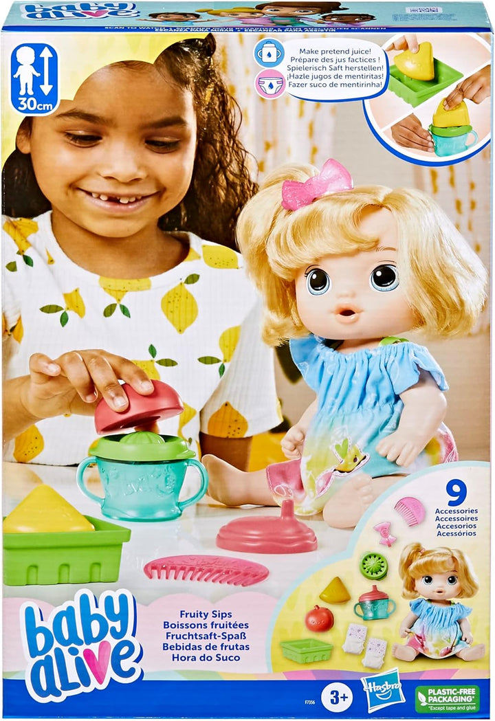 Muñeca Baby Alive Fruity Sips, manzana, juguetes para niñas de 3 añ...