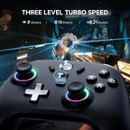 ECHTPower PC Gaming Controller–Wireless para PC con Hall-Effect Joysticks, 1000Hz Polling Rate, No Drift, Turbo & Vibration, compatible con Windows/interruptor/iOS/Android/Steam –Place & Charge Dock
