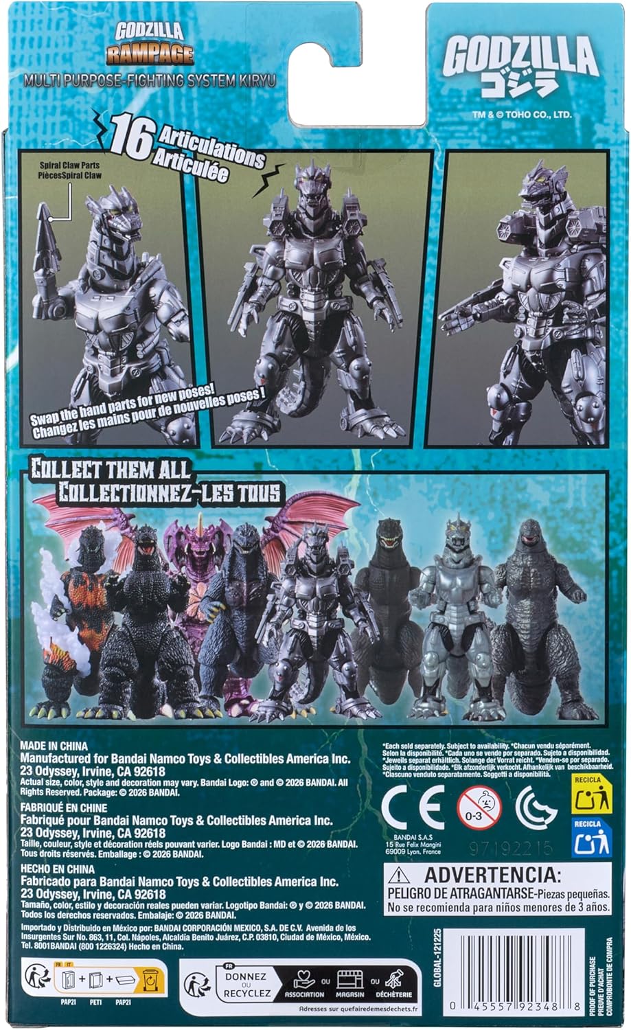 BANDAI Namco MechaGodzilla 2003 - Godzilla Rampage - Figura de acción de 6