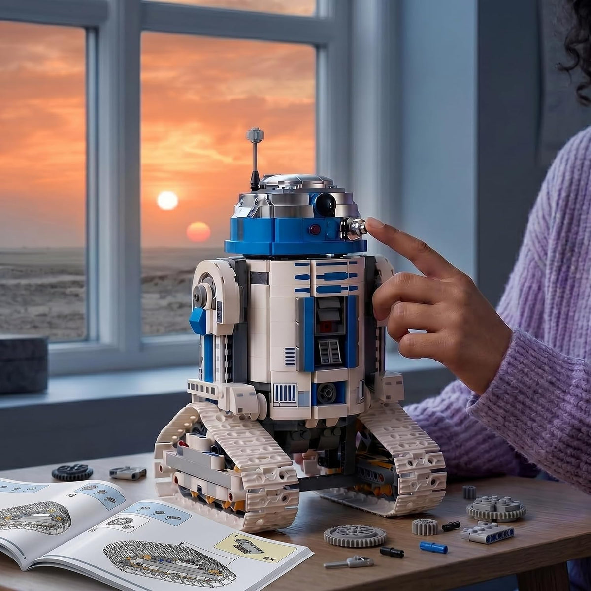 Kit de construcción de robot mecánico galaxia, control remoto y aplicación, juguetes de construcción de robot STEM, compatible con robot Lego, regalos de cumpleaños para el día del padre para