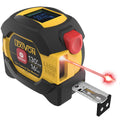 LEXIVON Cinta métrica láser digital 2 en 1 | Medidor de distancia láser de 40 m con pantalla LCD retroiluminada con cinta métrica AutoLock de 16 pies/5 m | Ft/pulgada/fracciones/M/mm (LX-201)