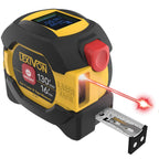 LEXIVON Cinta métrica láser digital 2 en 1 | Medidor de distancia láser de 40 m con pantalla LCD retroiluminada con cinta métrica AutoLock de 16 pies/5 m | Ft/pulgada/fracciones/M/mm (LX-201)