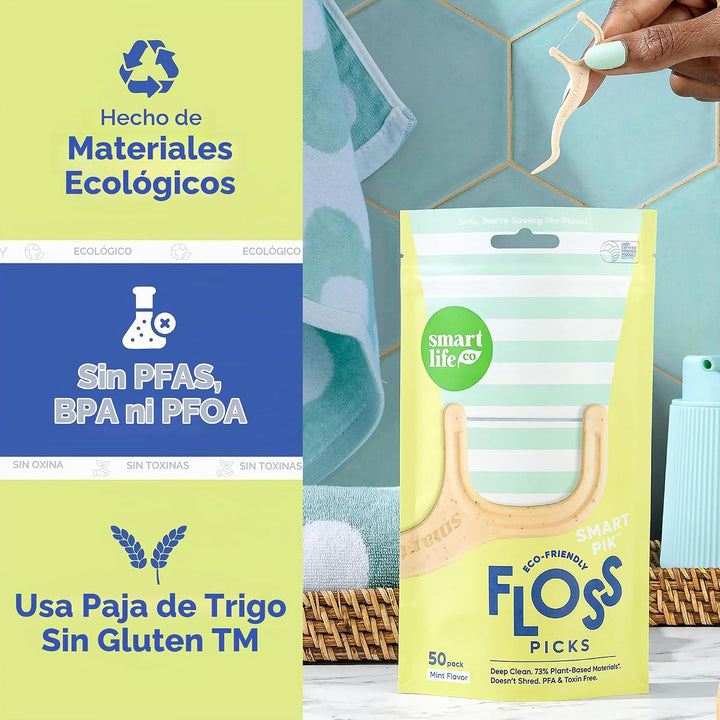 SmartLifeco Palillos de Hilo Dental Ecológicos (200 unidades) \u201...