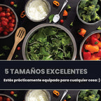 Juego de cuencos de acero inoxidable, 5 piezas para preparación de