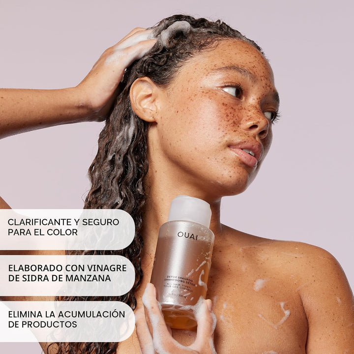 OUAI Champú Detox - Champú aclarante para eliminar acumulación, suc...