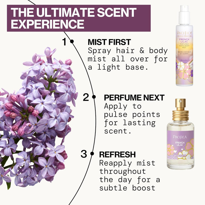 Pacifica Perfume en aerosol French Lilac \u2013 Fragancia floral ve...