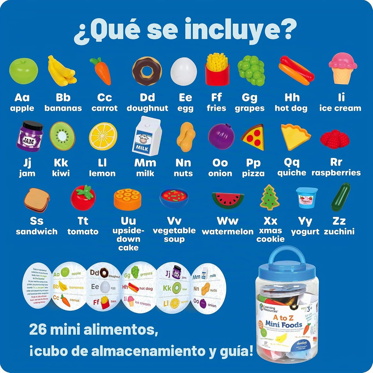 Learning Resources Mini alimentos de la A a la Z