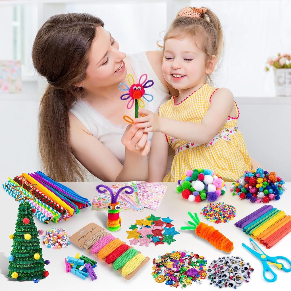 Sundaymot Arts y Crafts Supplies para Kids, 2000+Pcs DIY Craft Kits