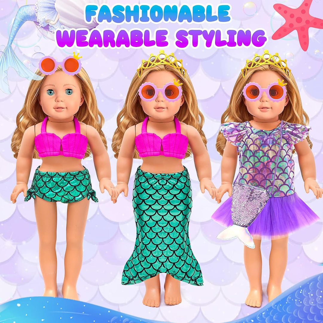 HAPGFS American - Accesorios de maquillaje para muñeca de 18 pulgad...