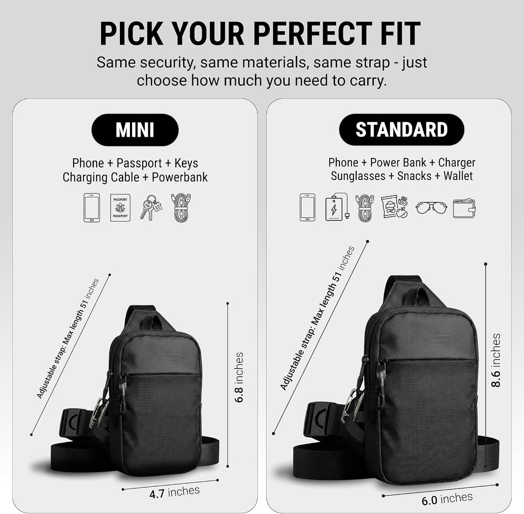 Bolso bandolera de viaje para hombres y mujeres, bolsas cruzadas antirrobo