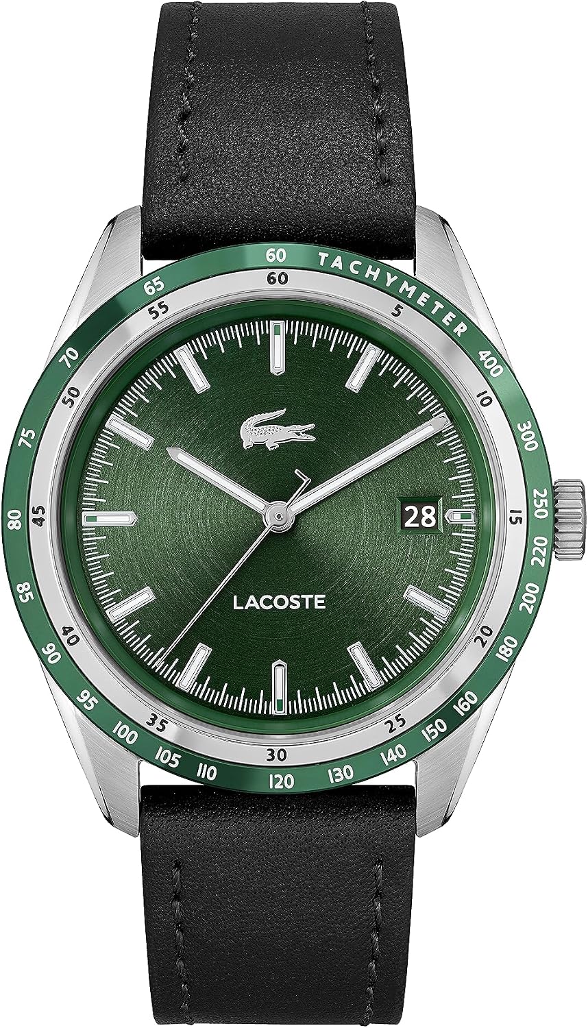 Lacoste Everett Reloj de cuarzo 3H para hombre, inspirado en el deporte, resistente al agua, 5 ATM/164.0 ft