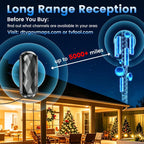 Antena de TV para canales locales, 6000+millas Antena digital Smart TV