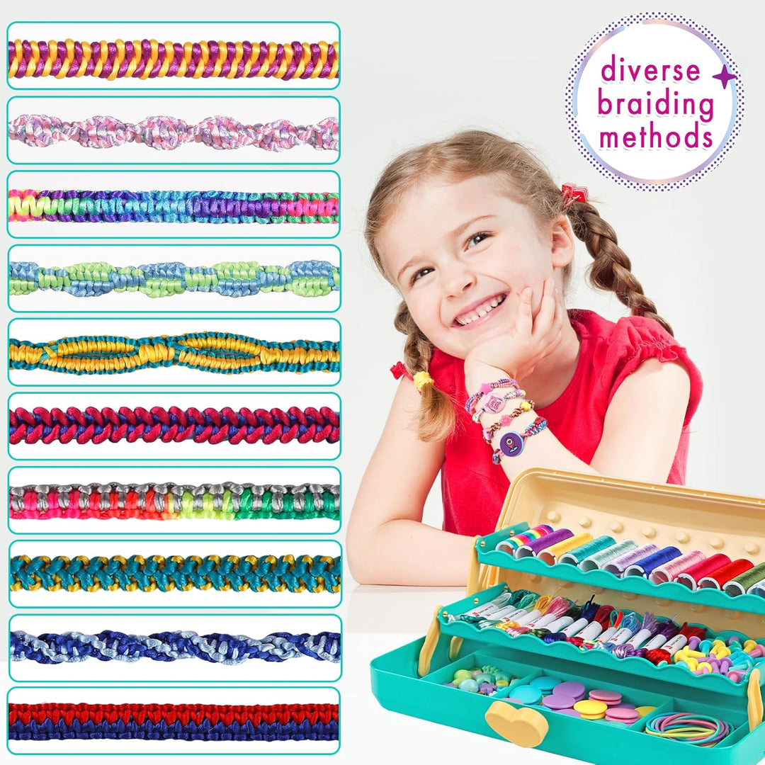 Kit de fabricación de pulseras de la amistad con caja de almacenami...