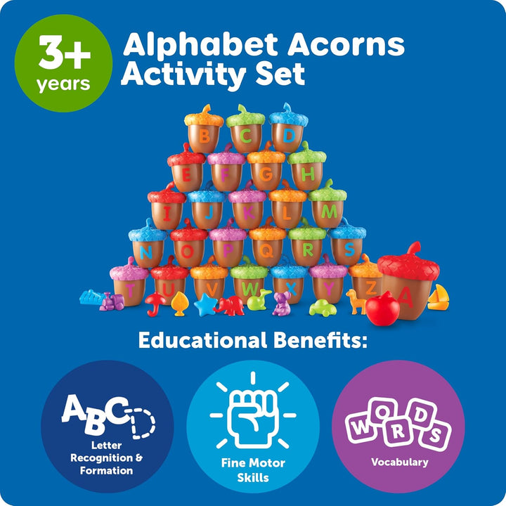 Learning Resources Juego de Actividades de Bellotas del Alfabeto -...