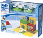 Juego de aeropuerto flotante de BathBlocks en caja de regalo