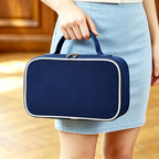 Juego de mahjong americano prémium con bolsa de transporte azul duradera, 166 azulejos blancos, incluye fichas y dados, juego de azulejos Mahjong portátil de viaje completo