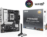 ASUS Prime B850M-A WiFi-CSM AMD AM5 B850 mATX Placa Madre, DDR5, PC...