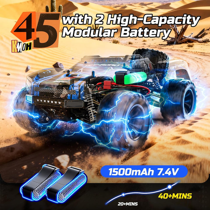 DEERC Autos RC 1\/12 de 45 KPH, Camión RC 4WD de Alta Velocidad de...