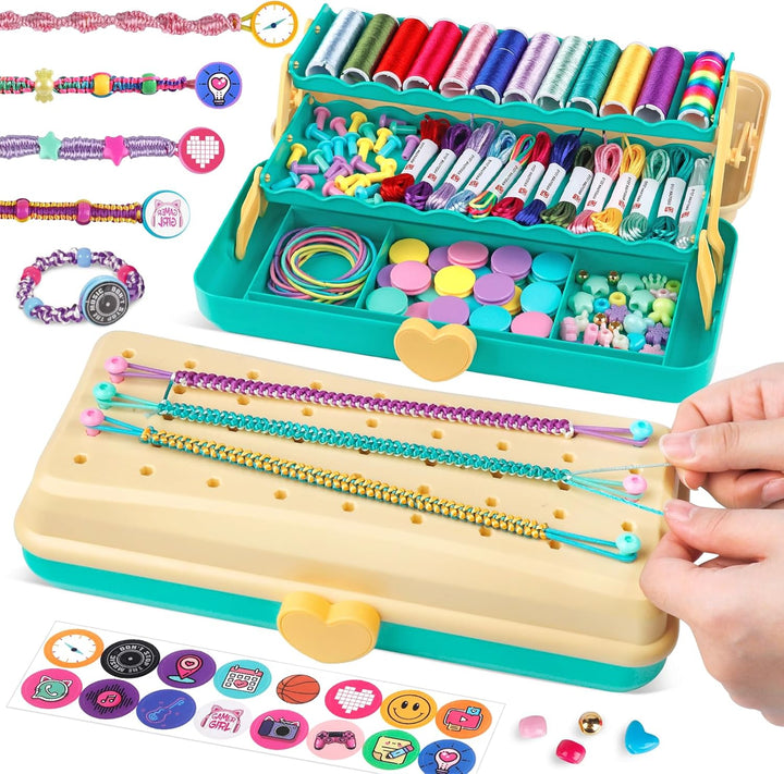 Kit de fabricación de pulseras de la amistad con caja de almacenami...