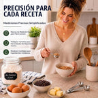 AIKEXIN Juego de tazas y cucharas medidoras de acero inoxidable
