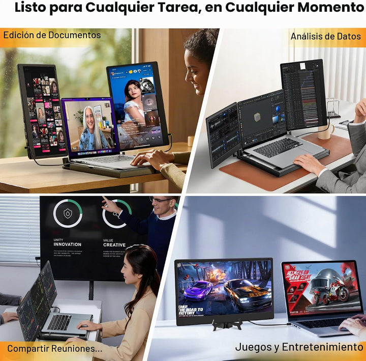 CIDETTY Extensor de pantalla de laptop mejorado, monitor portátil d...