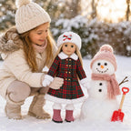 Set de Ropa y Accesorios para Muñeca Americana de 18 Pulgadas, 7 Piezas, Navidad