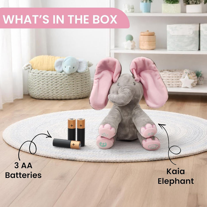 Dimple Kaia Elefante de Peluche Animado - Elefante Rosa de Peluche...