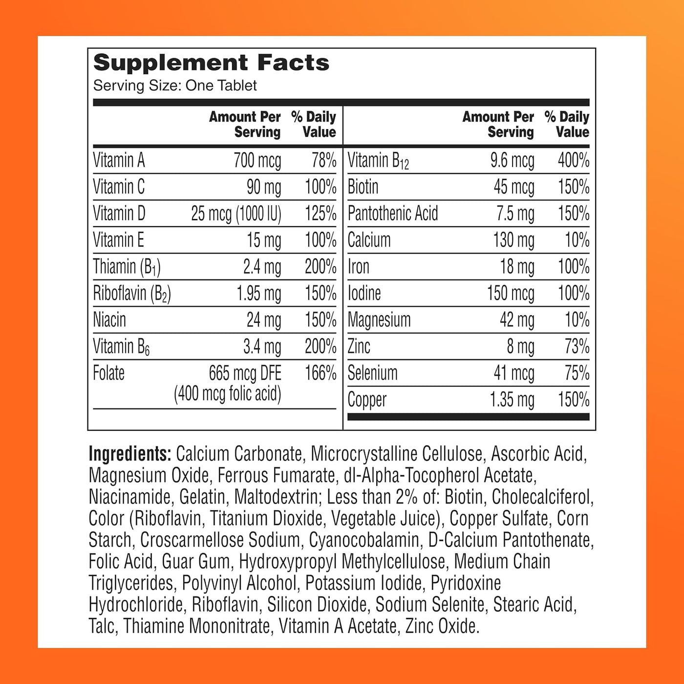 One A Day Multivitamínico para mujeres - Vitaminas diarias para muj...