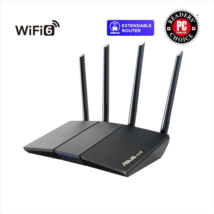 ASUS RT-AX3000S Router WiFi 6 Extensible de Banda Dual, Protección...