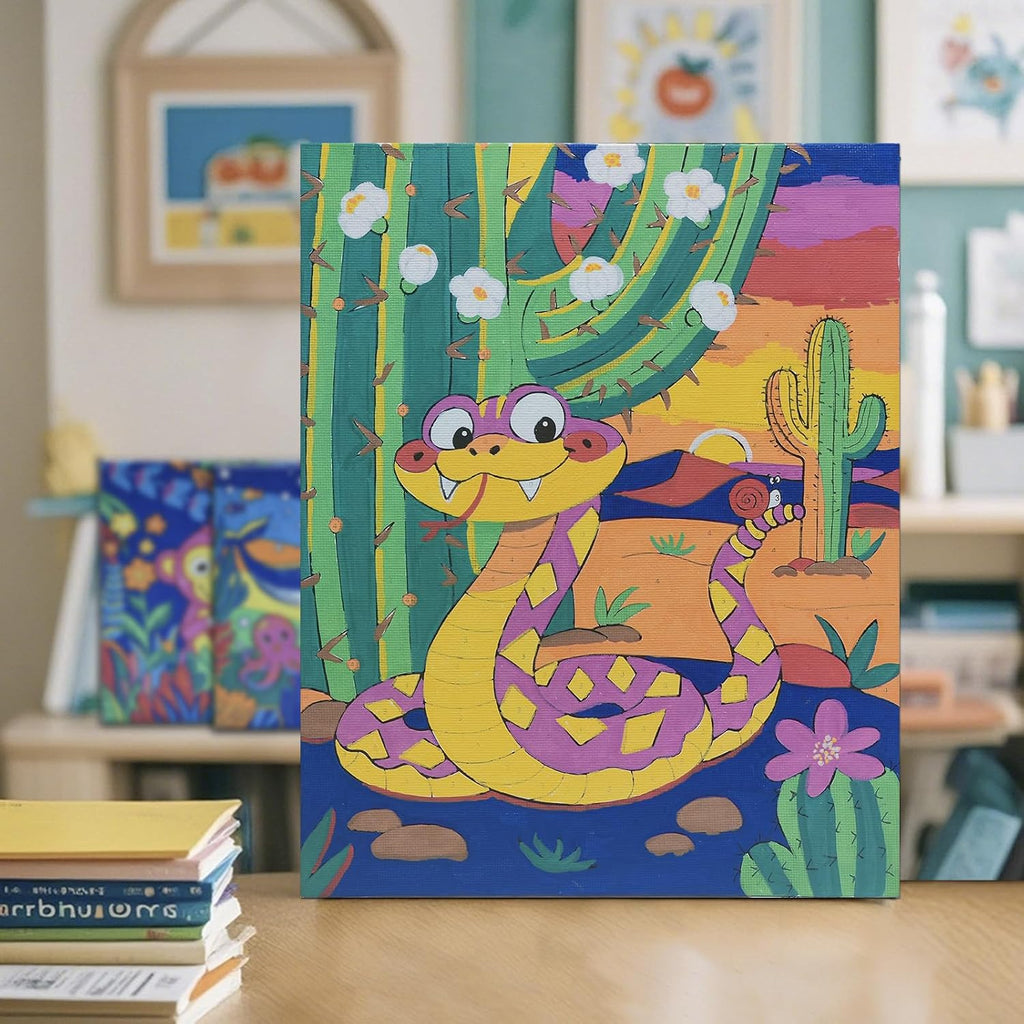SNEILJOY Kit de pintura por números para niños de 4 a 12 años, juego de 3