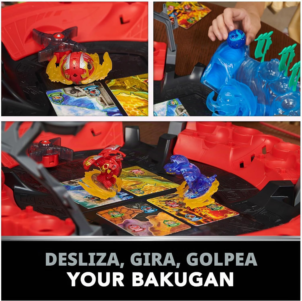 Bakugan Arena de batalla con Dragonoide exclusivo de ataque especial, figura de acción giratoria personalizable y set de juego, juguetes para niños y niñas de 6 años en adelante