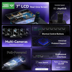 Tenveo Paquete de cámara y controlador PTZ 4K NDI PTZ, 30X 4K 60FPS AI seguimiento automático NDI SDI/HDMI/USB3.0/LAN (PoE) Cámara PTZ (*3) y controlador de joystick NDI PTZ de pantalla cuádruple de 7